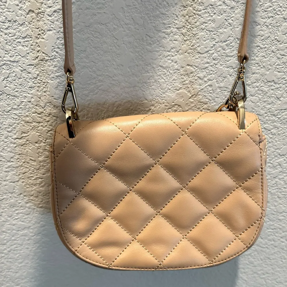 Kate Spade Emerson Place Rita Crossbody Saddle Convertible Handbag Cashew Beige - Image 4