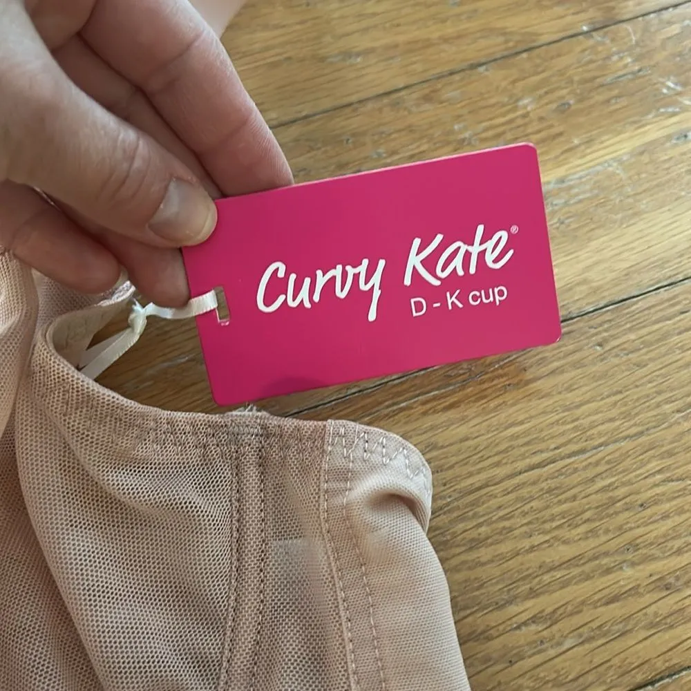 NEW Curvy Kate Eye Spy Balcony Bra 38F NWT Blush Pink Nude Sheer Large Bust Size undefined - Image 6