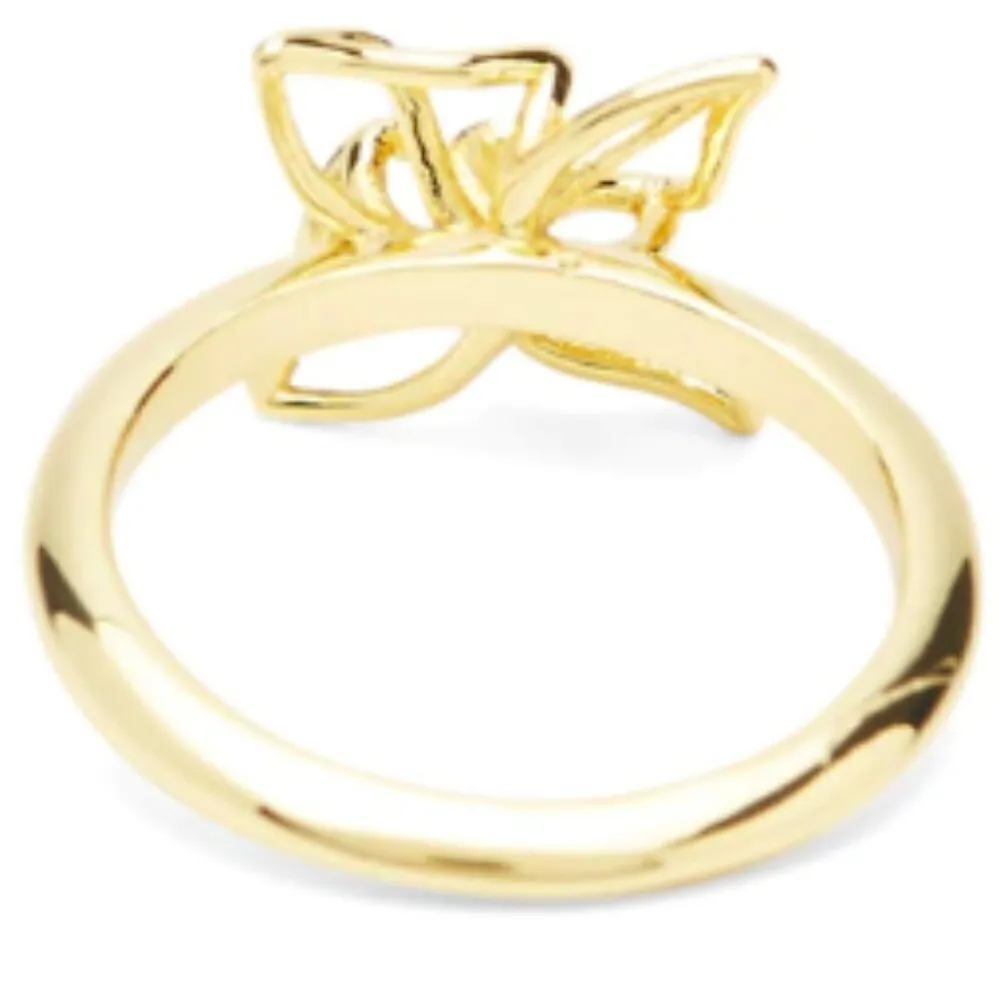 💕TED BAKER💕 Gold Mini Crystal Breeze Ring (S/M) NWT - Image 4