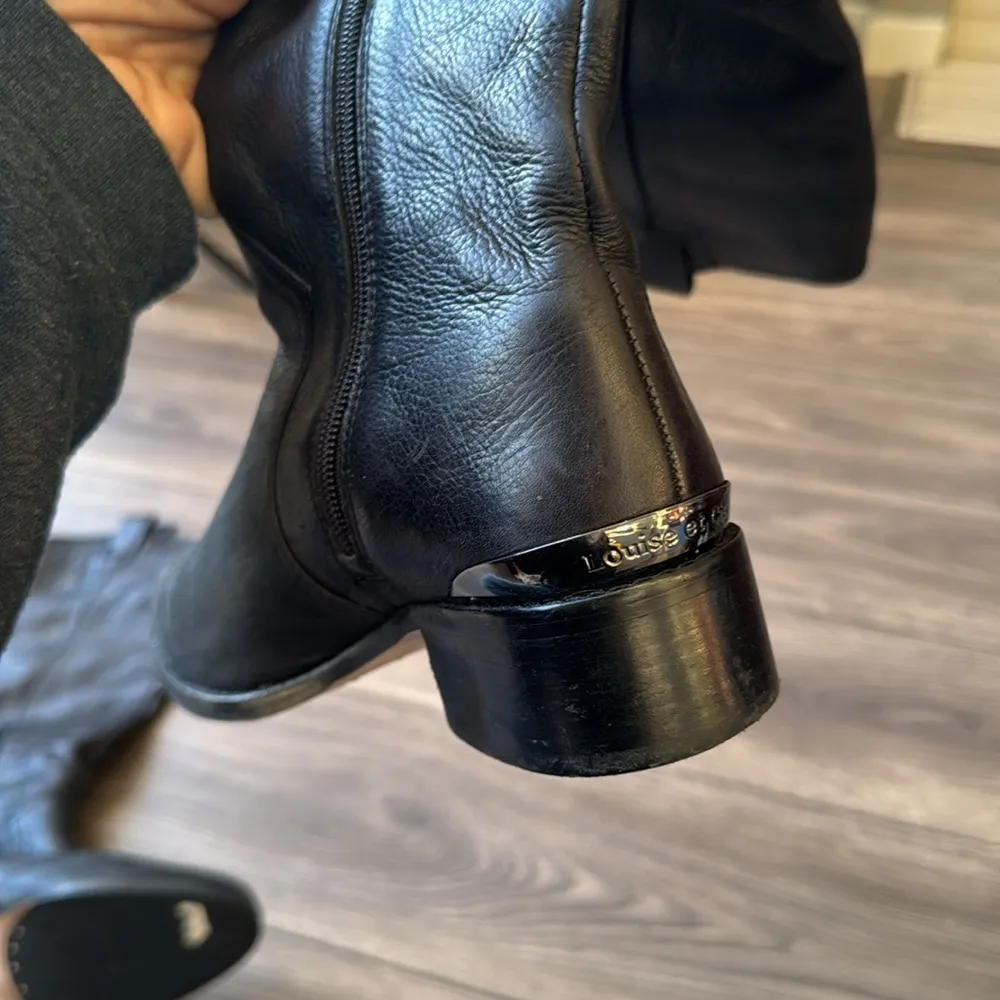 Louise et Cie Zada Black Leather Tall Knee
High Riding Boots Women's Size 7.5 - Image 7