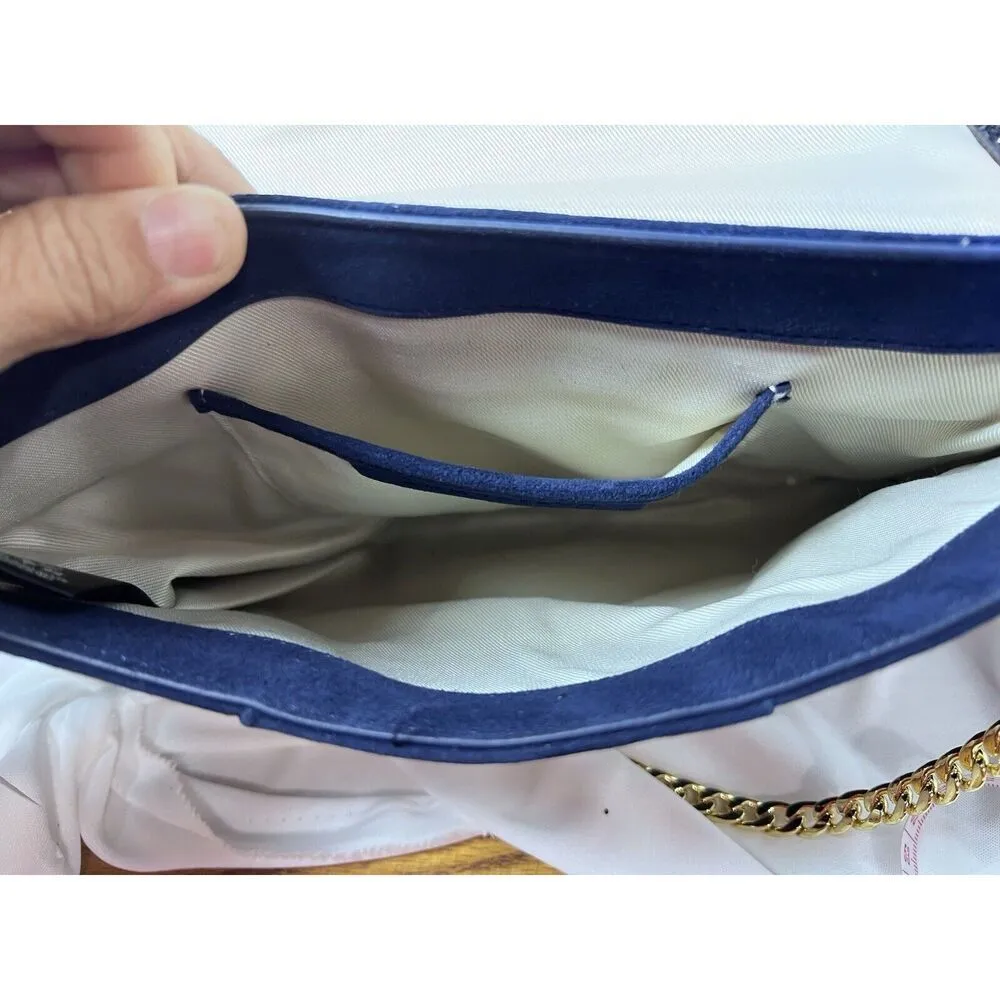 Ann Taylor Bella Glitter Navy Clutch Bling NYE‎ NWT - Image 7