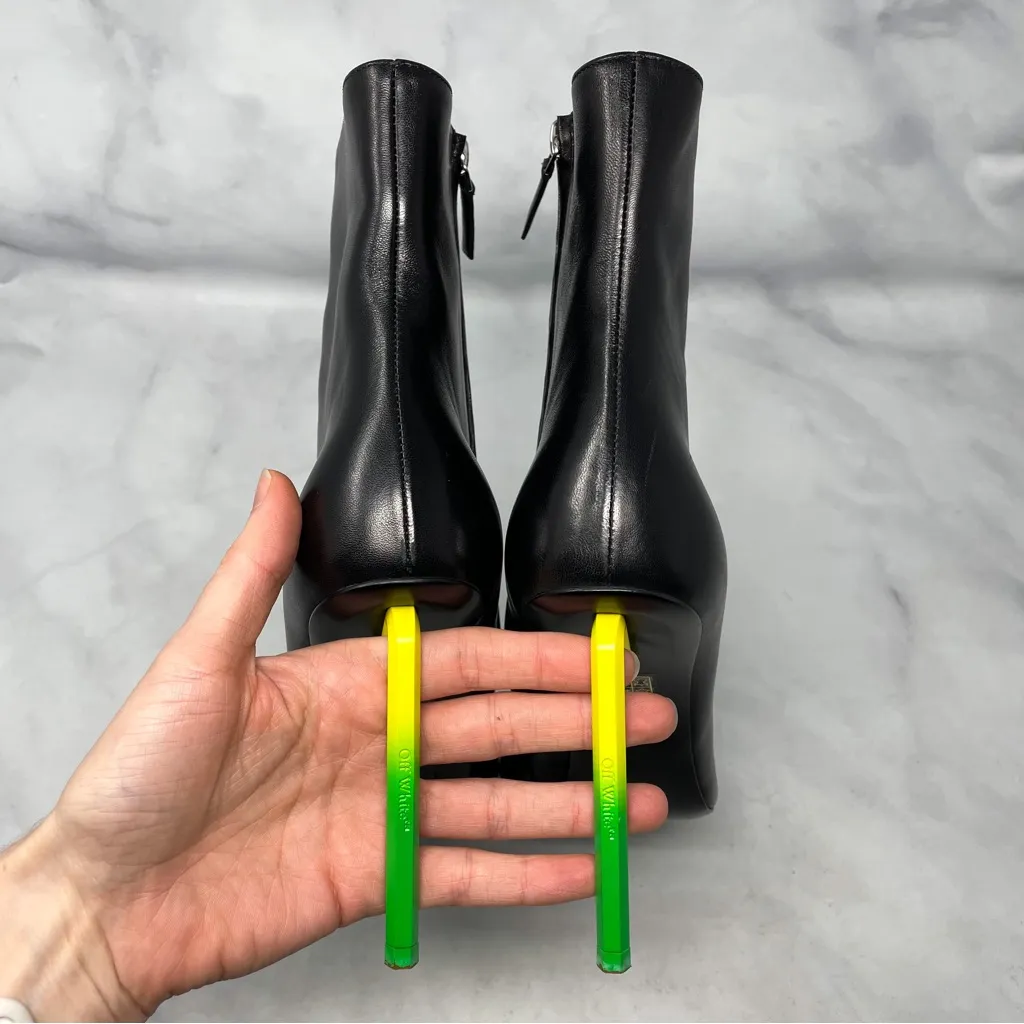 NEW Off White Allen Gradient Heel Bootie Wrench Stiletto Ankle Boots 40 9 $1420 - Image 9