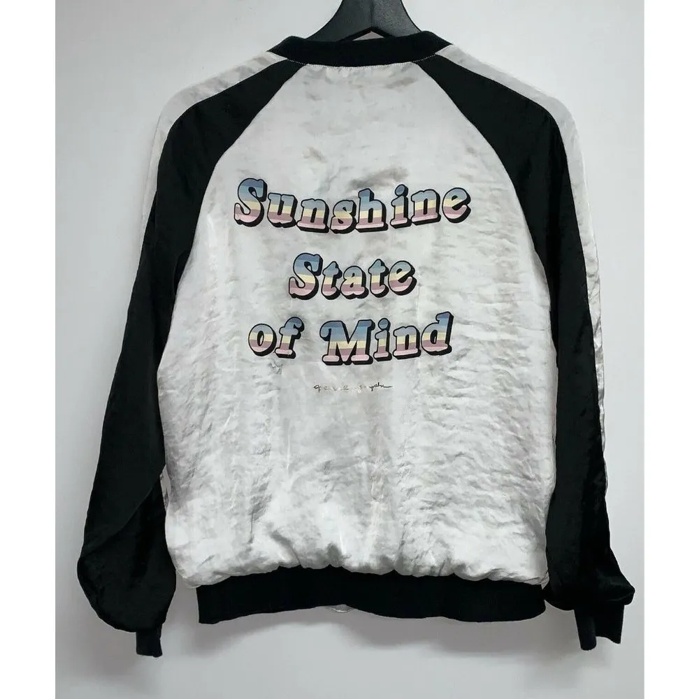 Spiritual Gangster Womens Windbreaker Jacket Size S Sunshine State Of Mind White - Image 4