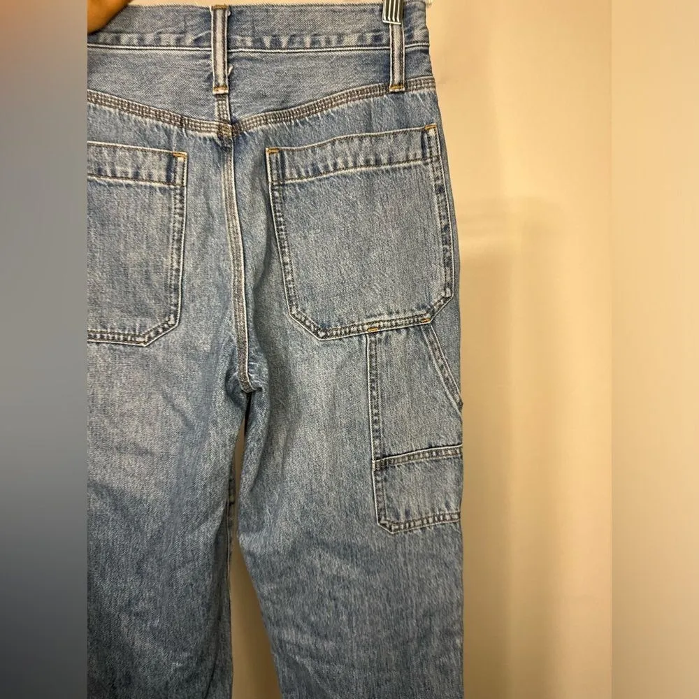Madewell The Perfect Vintage High Rise Straight Carpenter Utility Jeans Sz 24 - Image 4