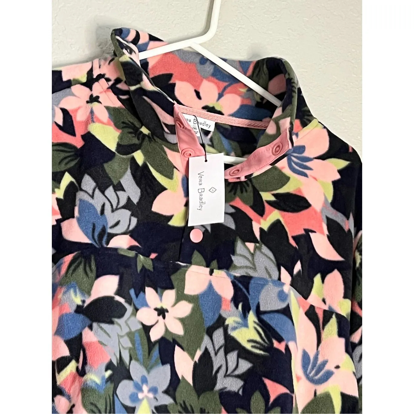 Vera Bradley Rosa Camo Sporty Fleece Sweater Size 2XL Floral Outdoors Gorpcore - Image 2