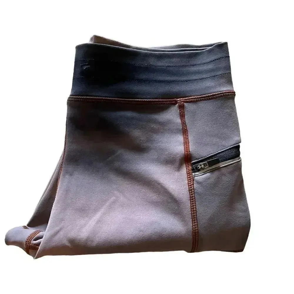 Cali Sport Purple Heathered Yoga Running Sporty Capri Leggings Sz S Purple - Image 6