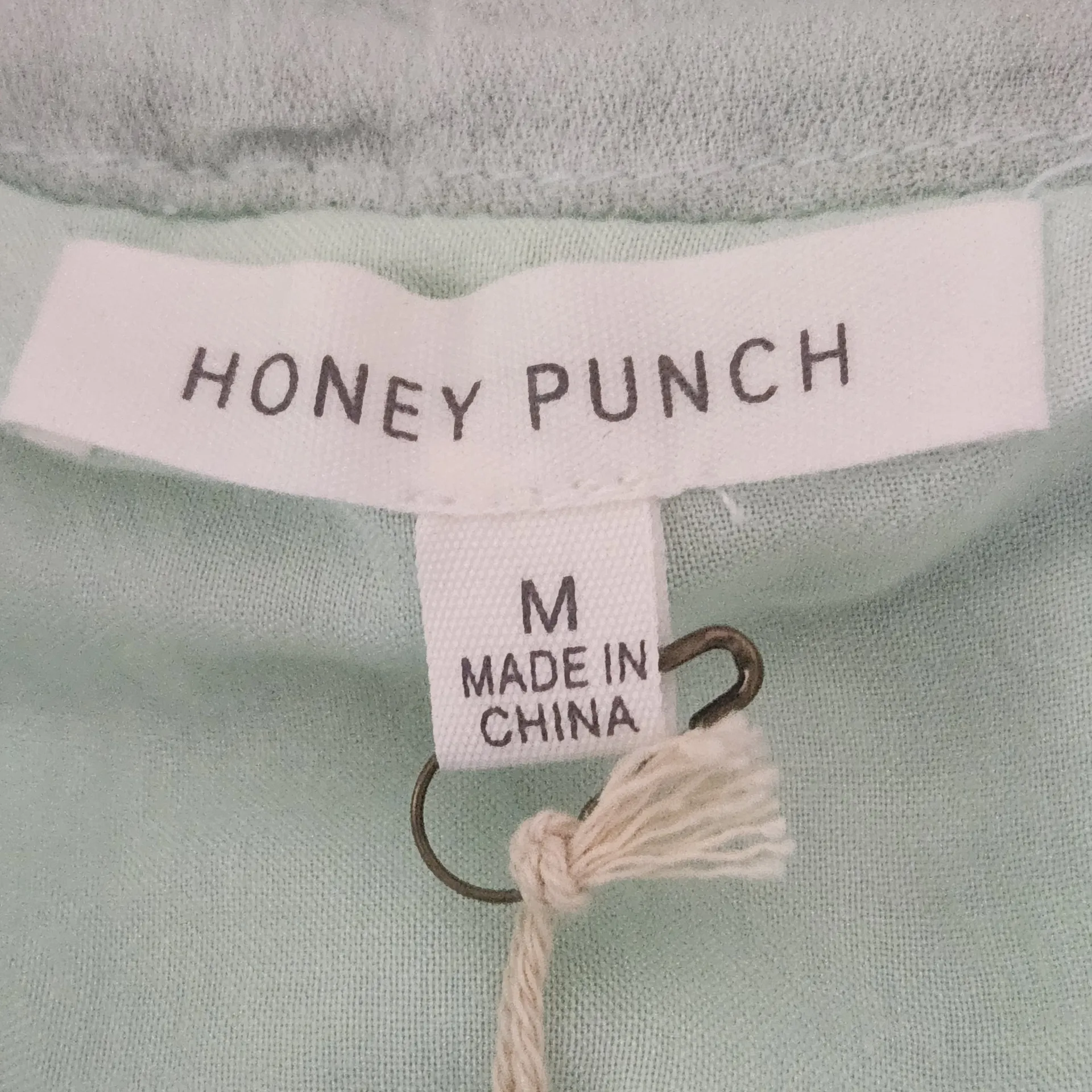 Honey Punch Mint Green Sleeveless Lace Trim Crop Top NWT Sz Medium Boho Top - Image 5