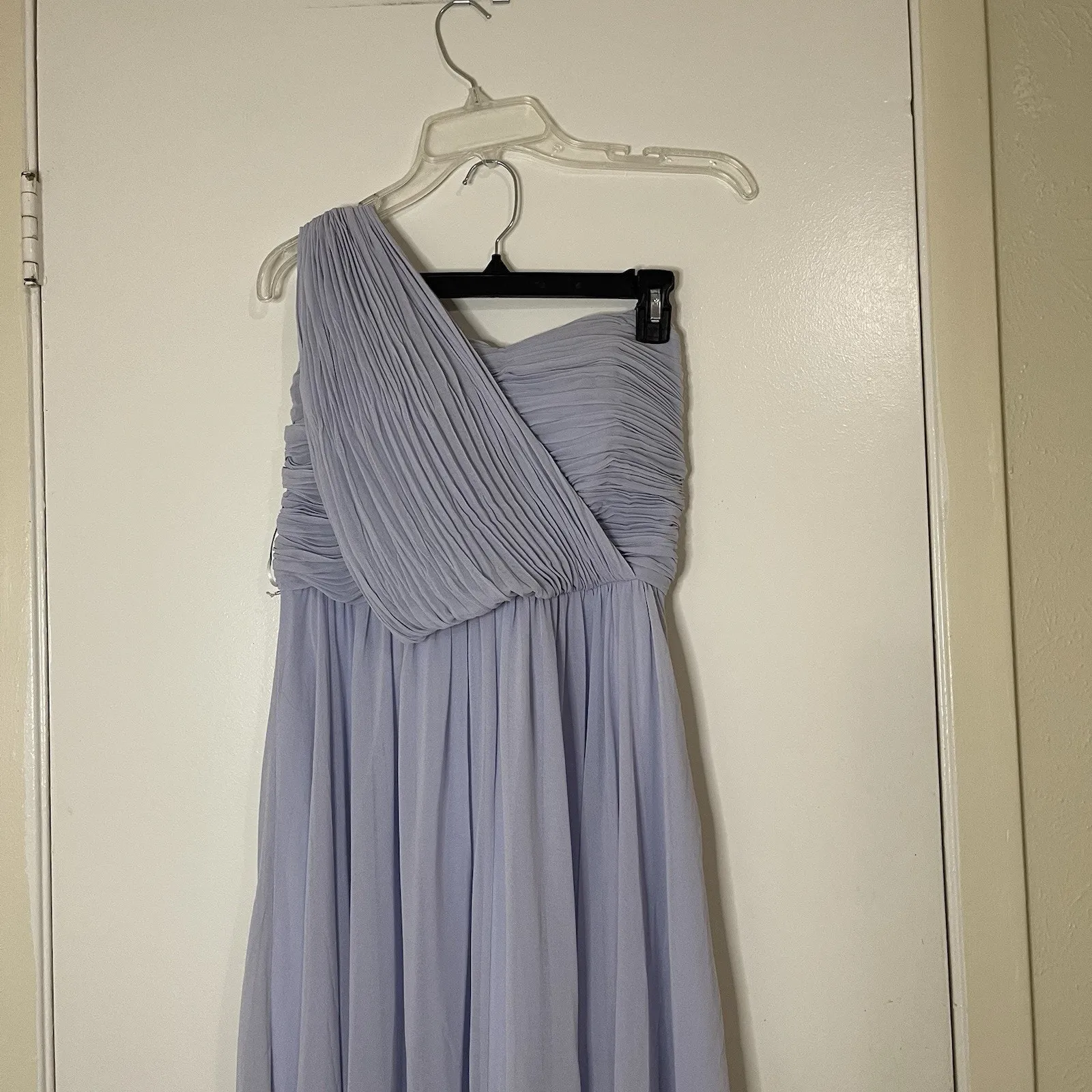 Ted Baker FINELLA One shoulder maxi bridesmaid dress chiffon light blue gown 2 - Image 3