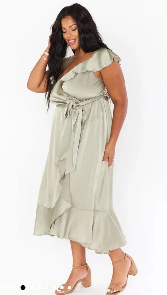 Show Me Your MUMU Samantha Ruffle Wrap Dress NWT - Image 3