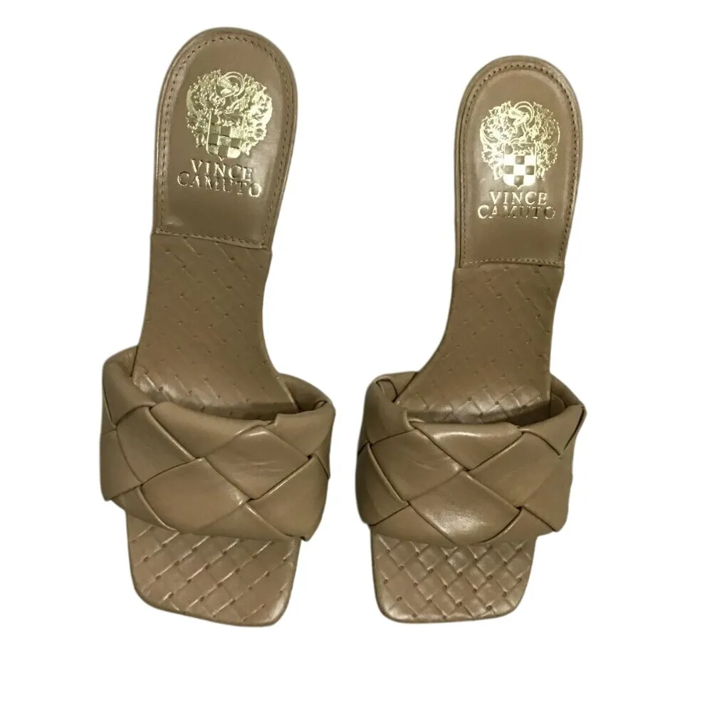 Vince‎ Camuto Brelaine Braided Strap Sandals Heels in Beige Size 8.5 - Image 4