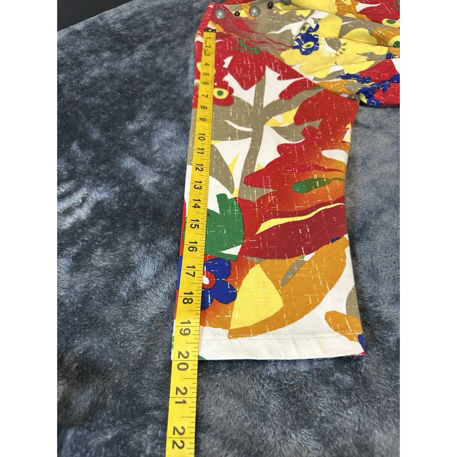 Ruby Rd. Women's Multicolor Floral Abstract Button Up Top Size 1X - Image 7