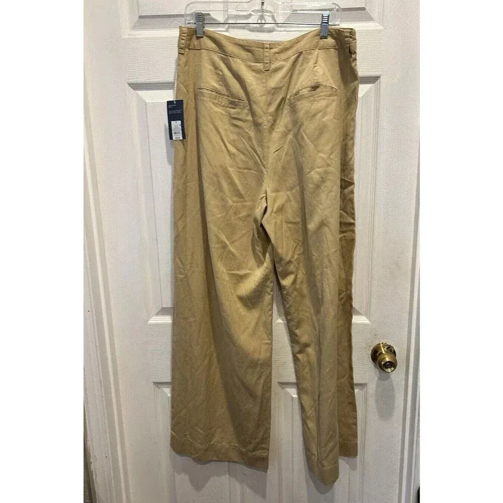 Universal Thread Lyocell High-Rise Loose Fit Pleated Chino Pants‎ Womens 12 NWT - Image 7