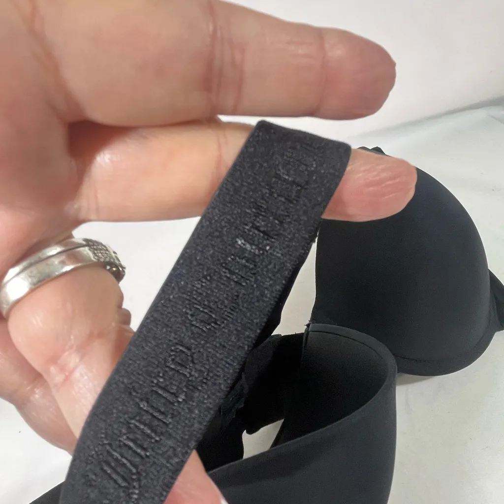 JUICY COUTURE T SHIRT PADDED BRA SZ 38D‎ BLACK NEW - Image 3