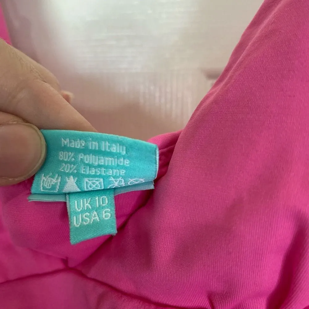 Melissa  ODABASH Panarea One Piece Swimsuit Hot Pink Fuschia Size 6 - Image 7