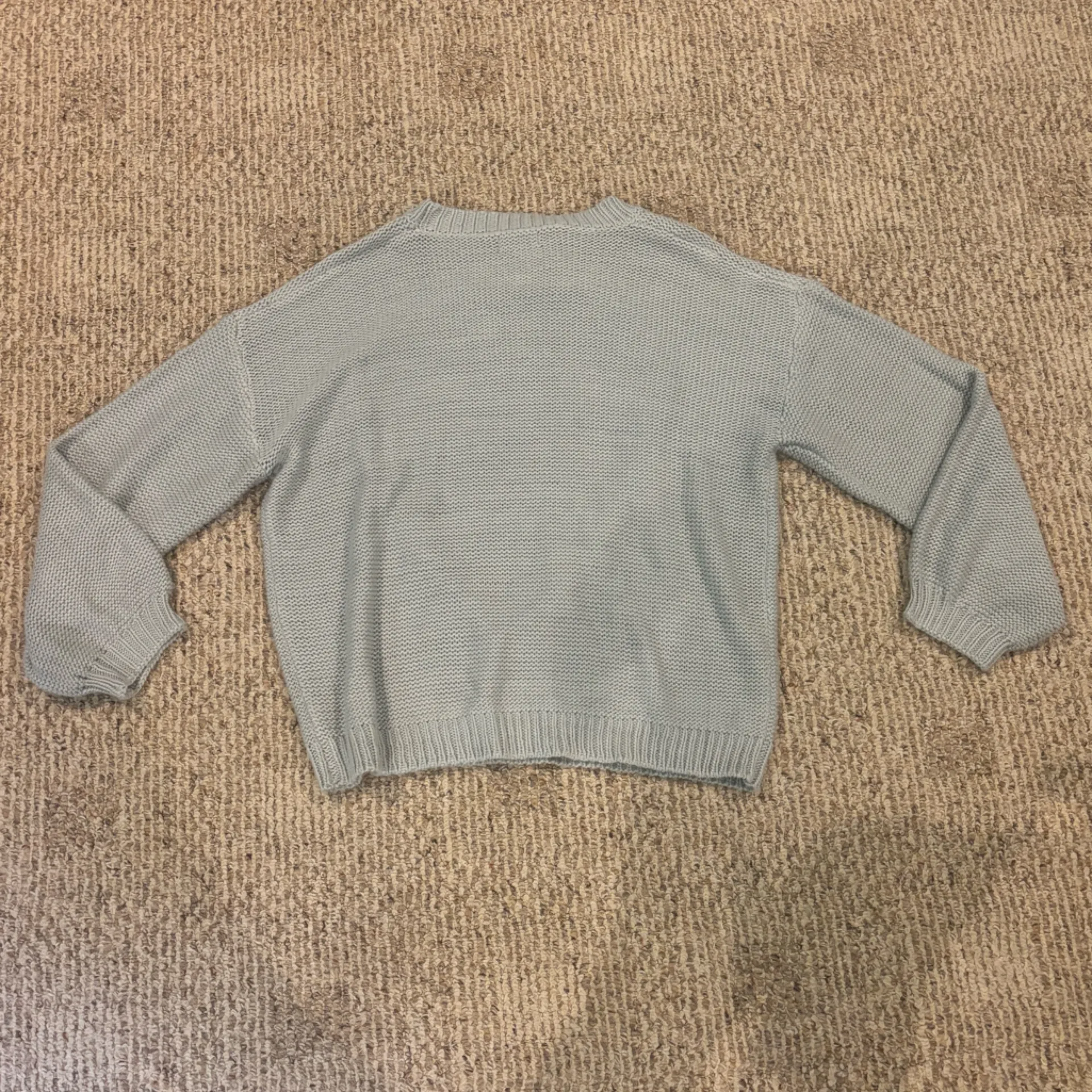 ANDREE BY UNIT Light Blue Heart Sweater - Image 5