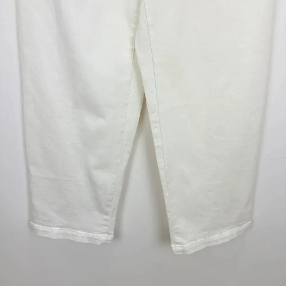 Madewell The Emmett Wide Leg Crop Jean Welt Pocket High Rise White US 26 NWT - Image 14