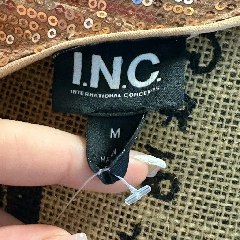 NWT I.N.C Rose Gold Sequin One - Image 7