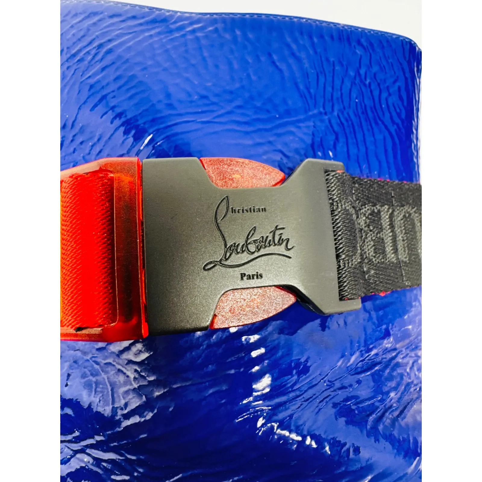 Christian Louboutin Blue Patent Leather Vogue Plexi Telesiege Ankle Boots  EU 38 - Image 10