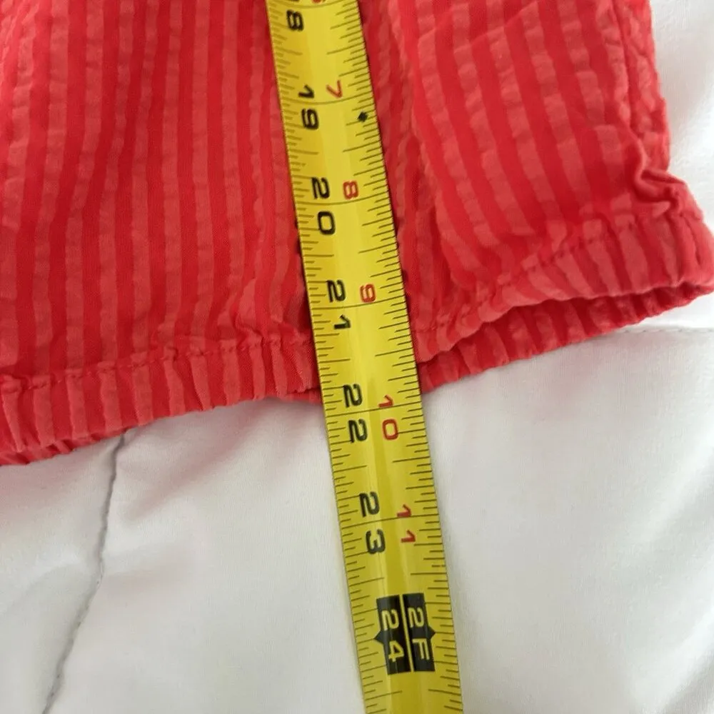 Michael Kors Off Shoulder Top Womens Large L Ruffle Peasant Pink Orange Coral - Image 4