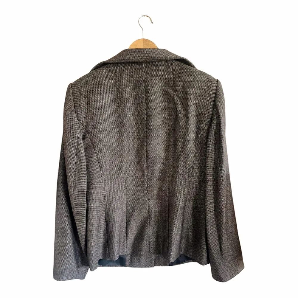 ESCADA Blazer Jacket Single Breasted Wool Career Slim Tailored 46 EUC Brown Size 4 - Image 2