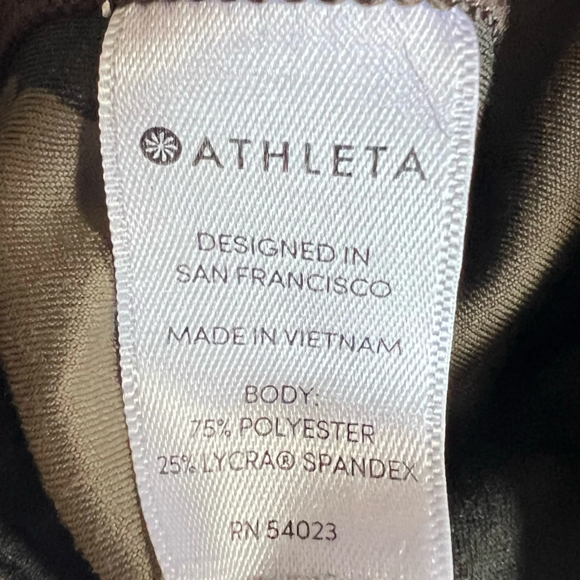 Athleta Run Free Camo 7/8 Tight Arbor Olive Women’s Leggings Size Small Pockets - Image 9