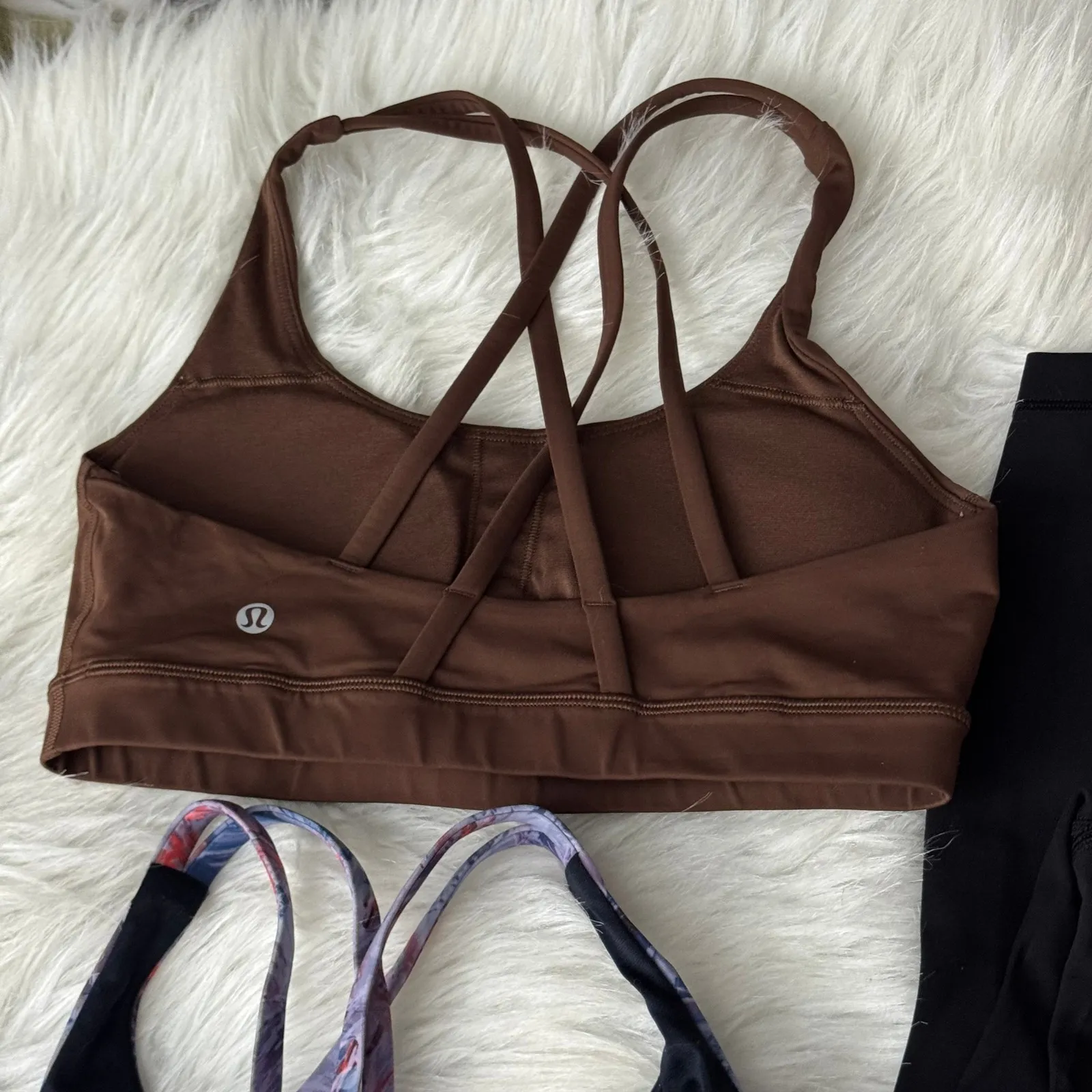 Lululemon Align Sports Bras and Leggings Size 6 Brown Abstract Print - Image 4