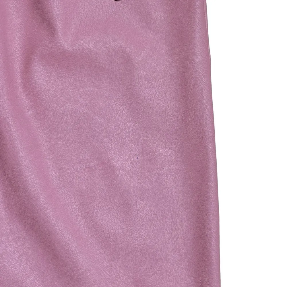 Parisian PU Faux Leather Pink Jogger Style Pants US L - Image 2