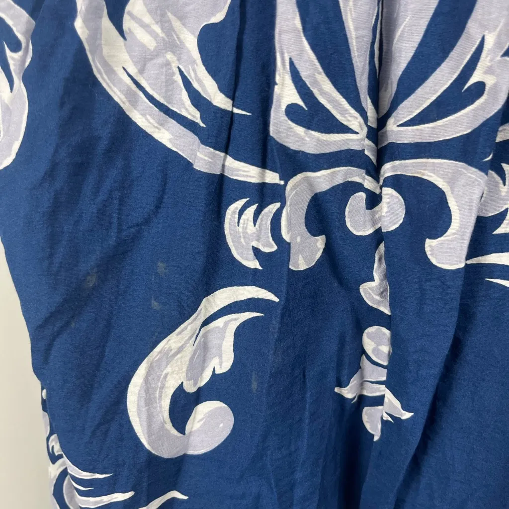 Abercrombie & Fitch Short Sleeve Cutout Maxi Dress in Blue Pattern size small - Image 9