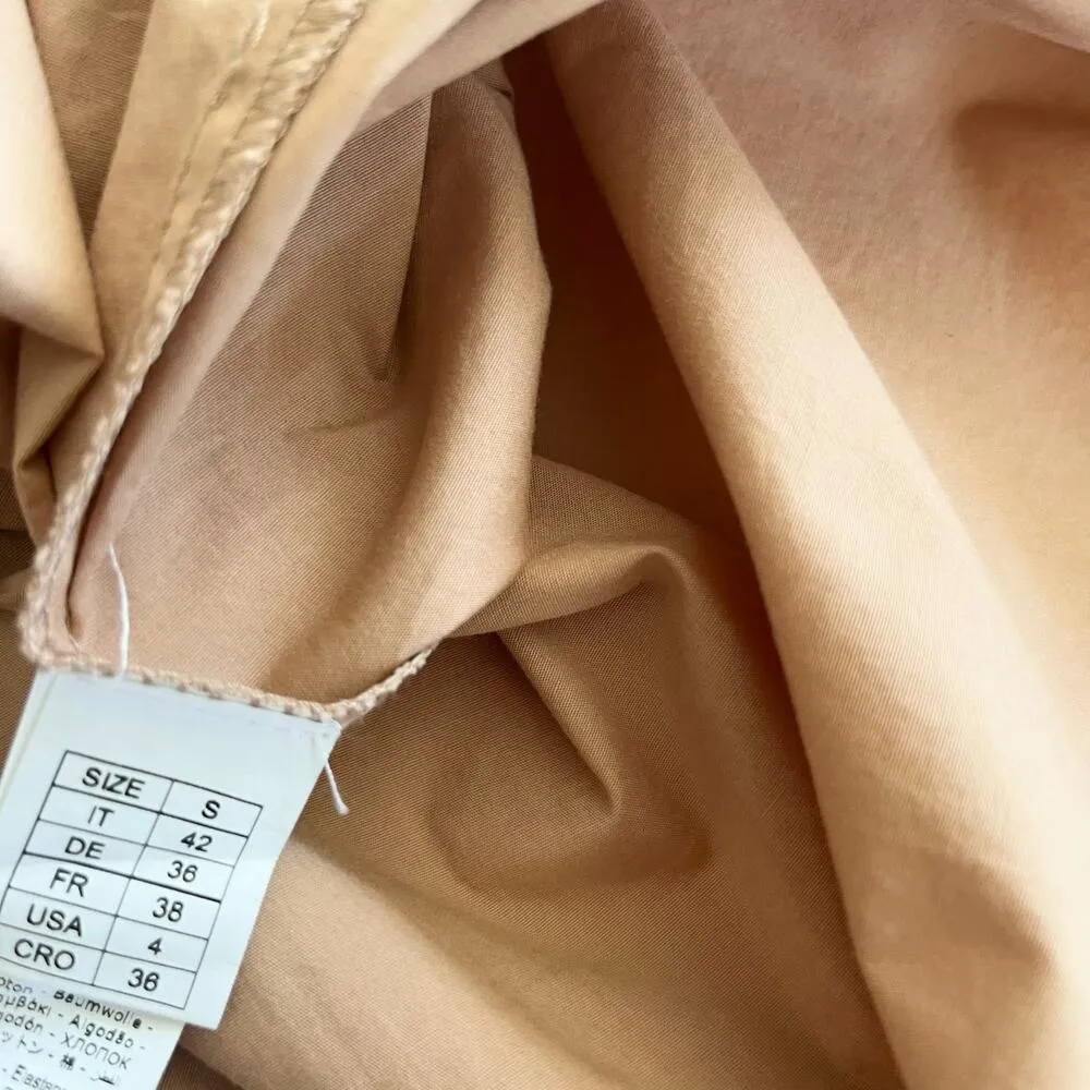 Sfizio Tan Embroidered Poplin Puff Short Sleeve A - Image 9