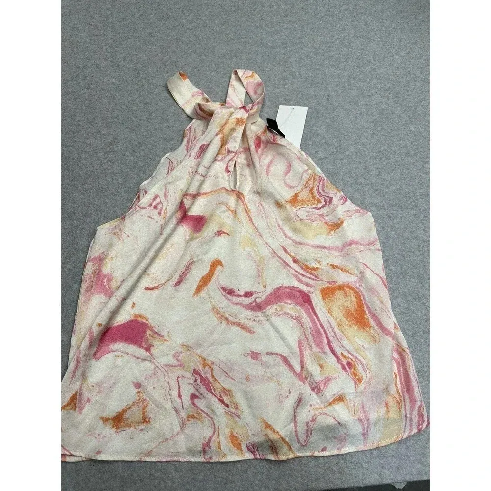 Aqua Bloomingdale’s Halter Neck Sl Top Basic‎ Size: Large New B0078 - Image 4