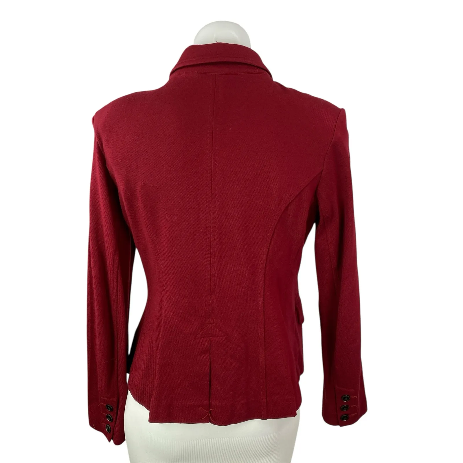 Cabi Women's Red Long Sleeve Button Down Collared Blazer Coat Suit Jacket Size 4 - Image 2