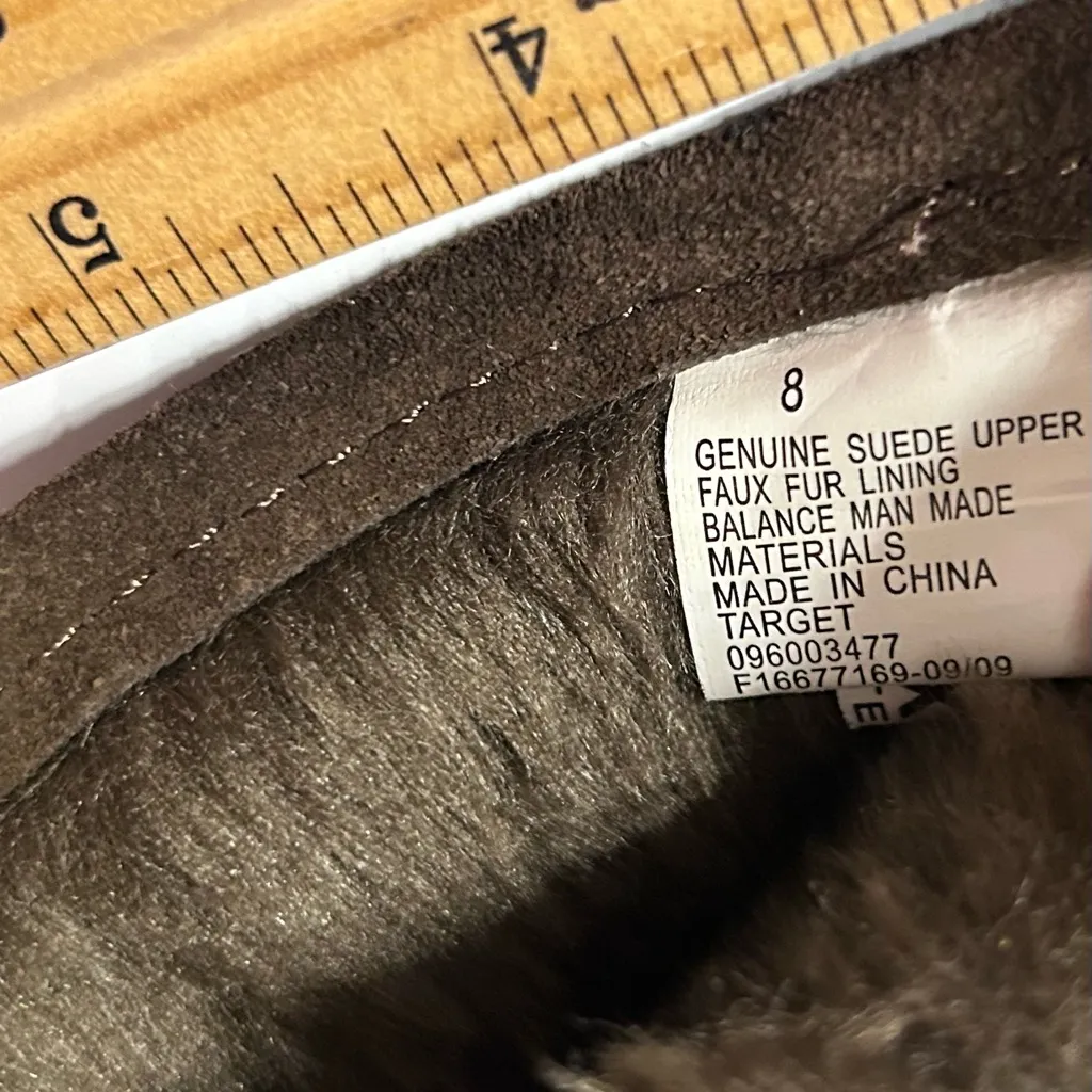 Xhilaration expresso genuine suede upper winter tall boots women size 8 - Image 10