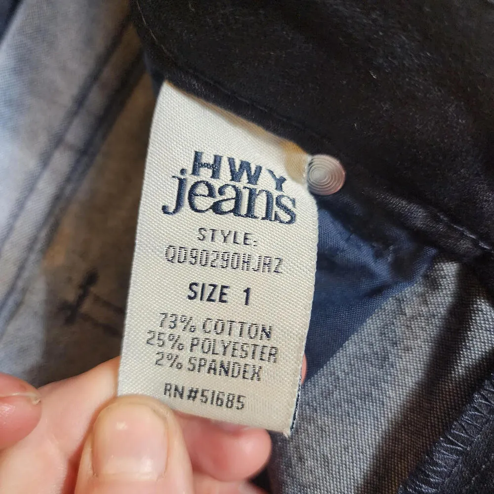 Highway Jeans Women High Waist Dark Blue Skinny Leg Denim Pants Size 1 - Image 5