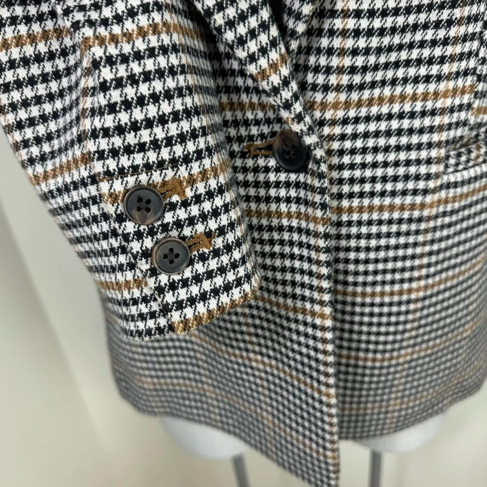 Old Navy  Oversized Patterned Blazer Houndstooth Plaid Size XS Extra Small - Image 7