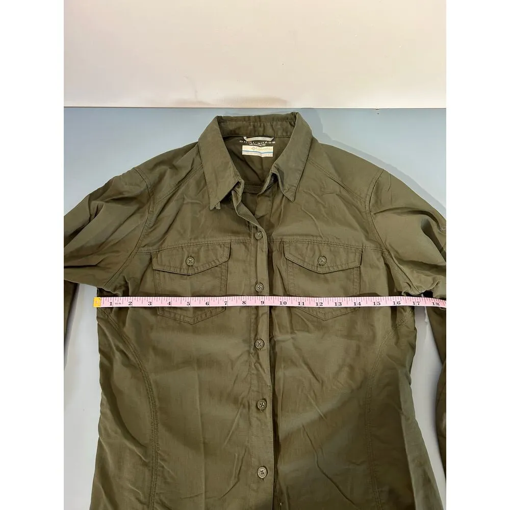 Columbia green button down shirt womens size S hiking outdoors - Image 5