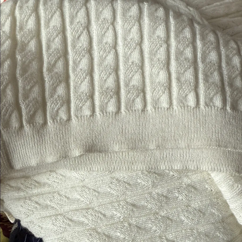 Toteme Cable wool blend Knit Midi Dress Small White - Image 15