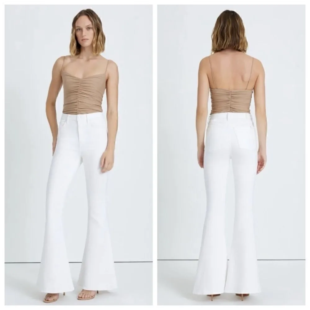 NWT 7 For All Mankind Mega Flare Jeans in Clean White Sz 30 - Image 2