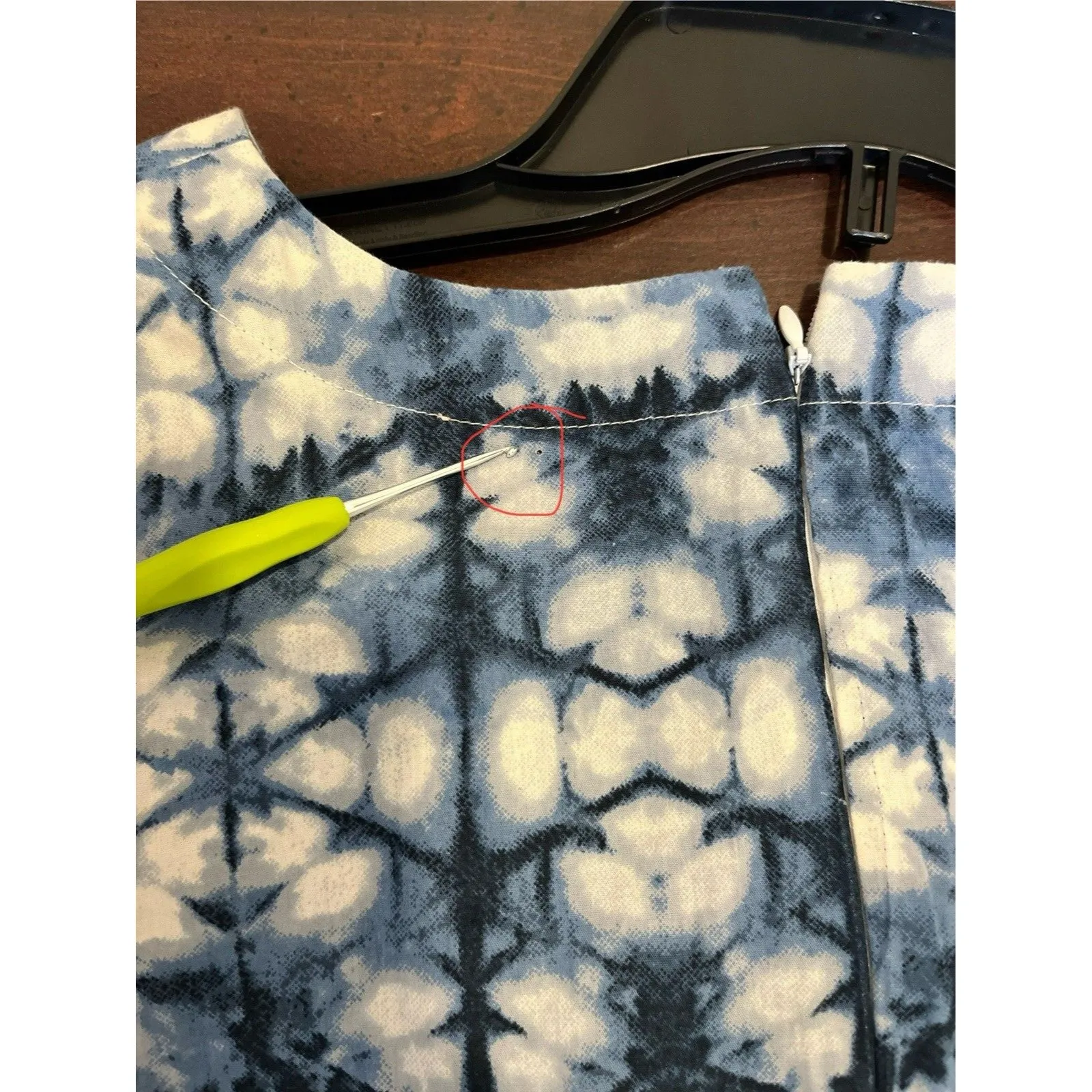 Anthropologie Not So Serious Behati Mini Dress Size M Blue Cotton Ruffled Hem - Image 12