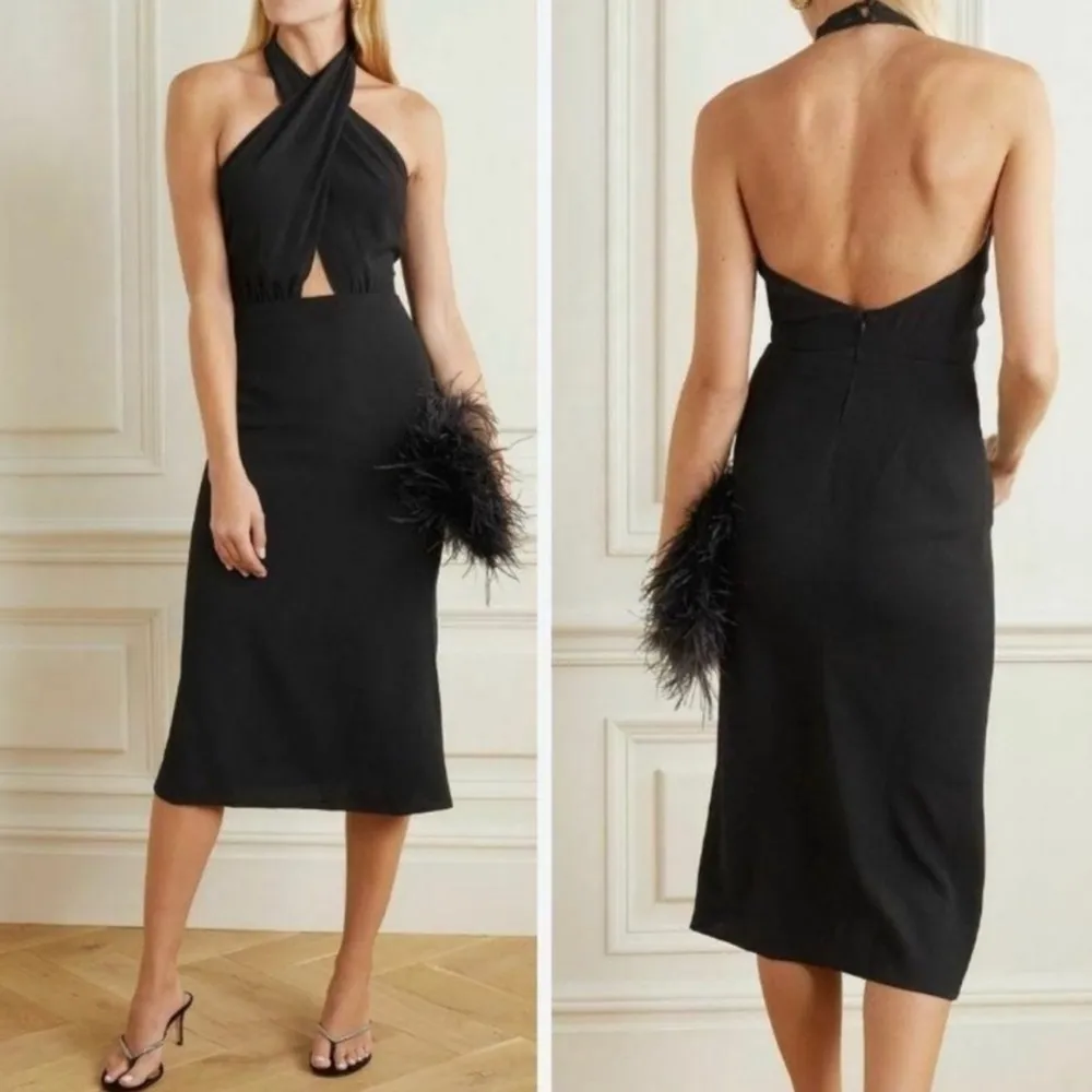 NEW REFORMATION Carlie Midi Dress In Black 4 - Image 13