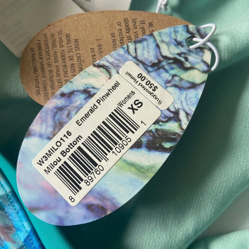 NWT  Milou Bikini Bottom in Emerald Pinwheel Swim Size XS NEW L473 - Image 7