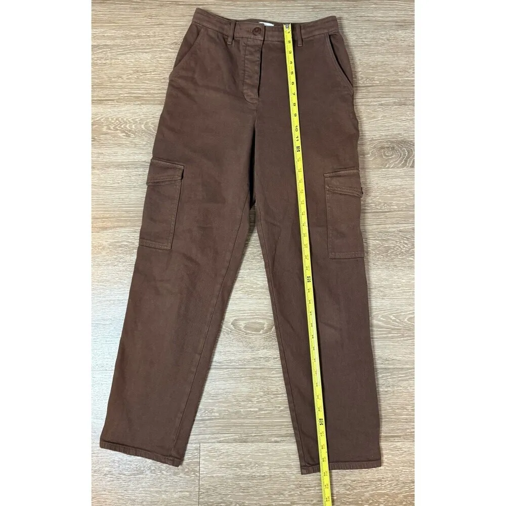 Wilfred Free cargo Utility Pant Mid-Rise Garment Brown Size 6 Straight Leg - Image 4