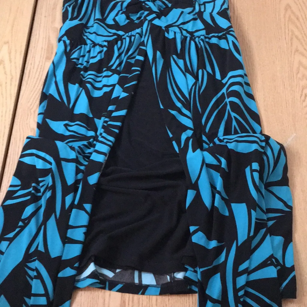 New Women’s Jones New York Dress Stretchy Soft Comfy Blue/Black Size 4 - Image 4