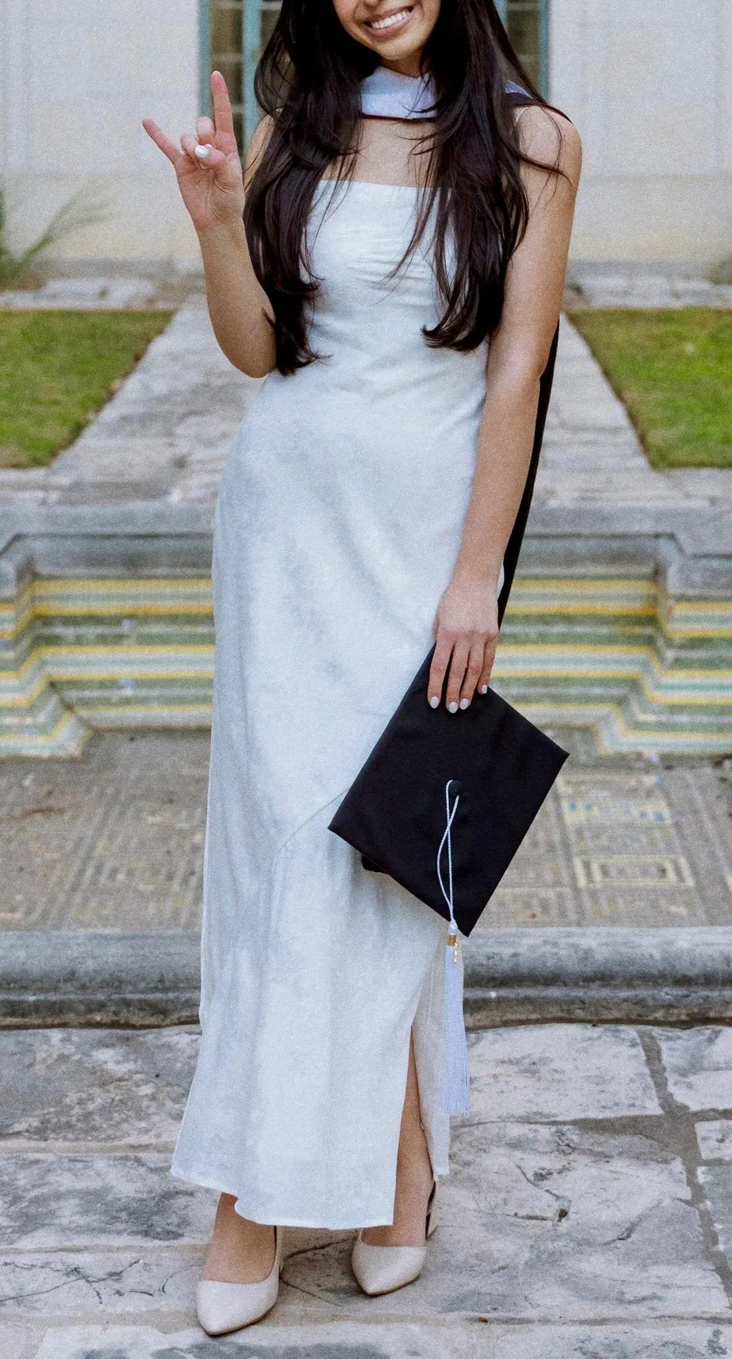 Julia Slip Satin Jacquard Dress - Image 5