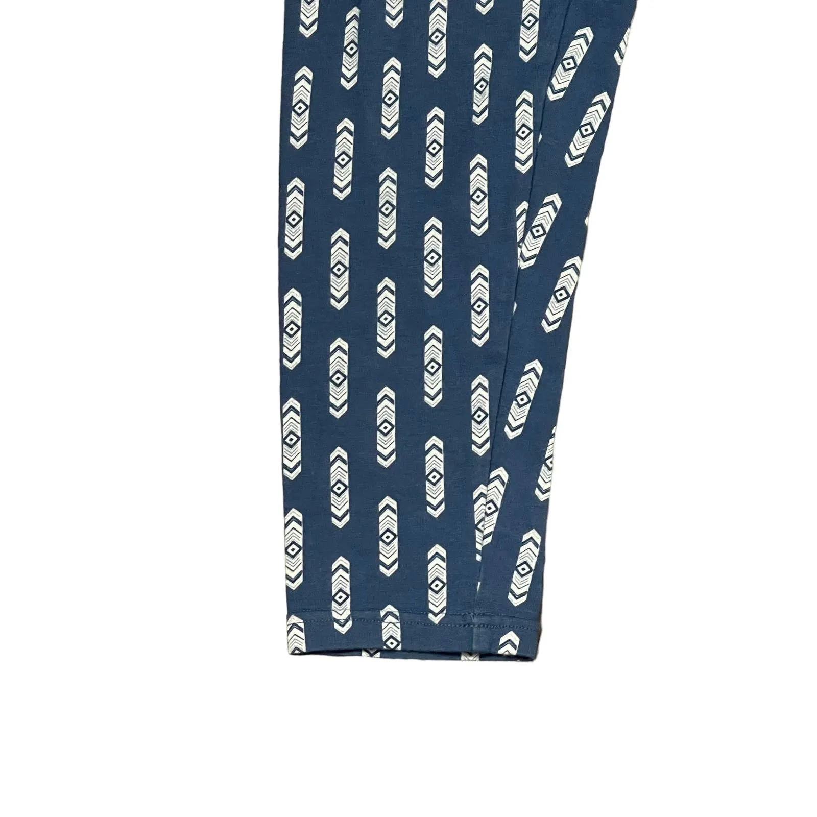 Matilda Jane Leggings Size Small Blue White‎ Geometric Pattern Stretch 28X23 - Image 3