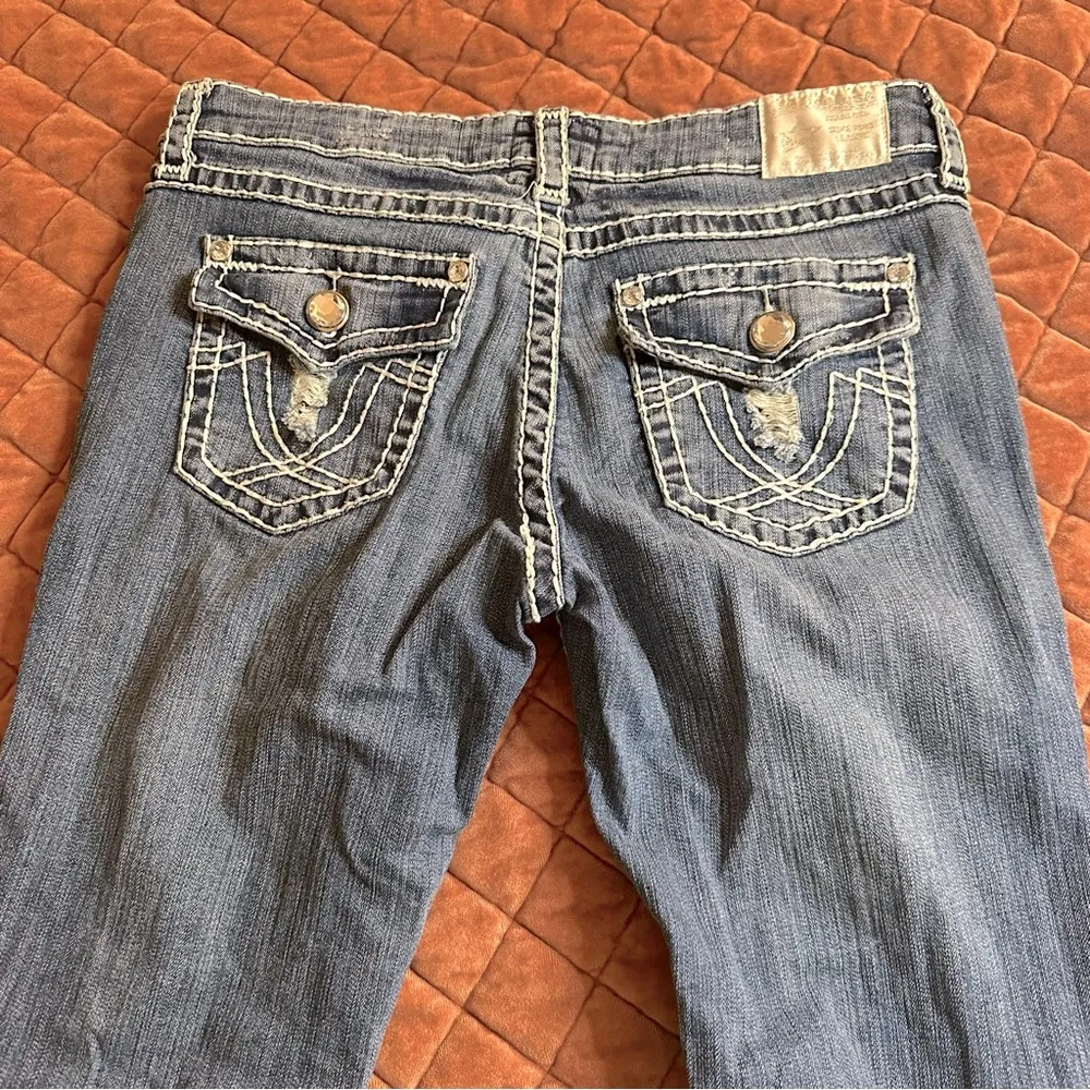 L.A Idol Distressed Flare Jeans Blue Size undefined - Image 5