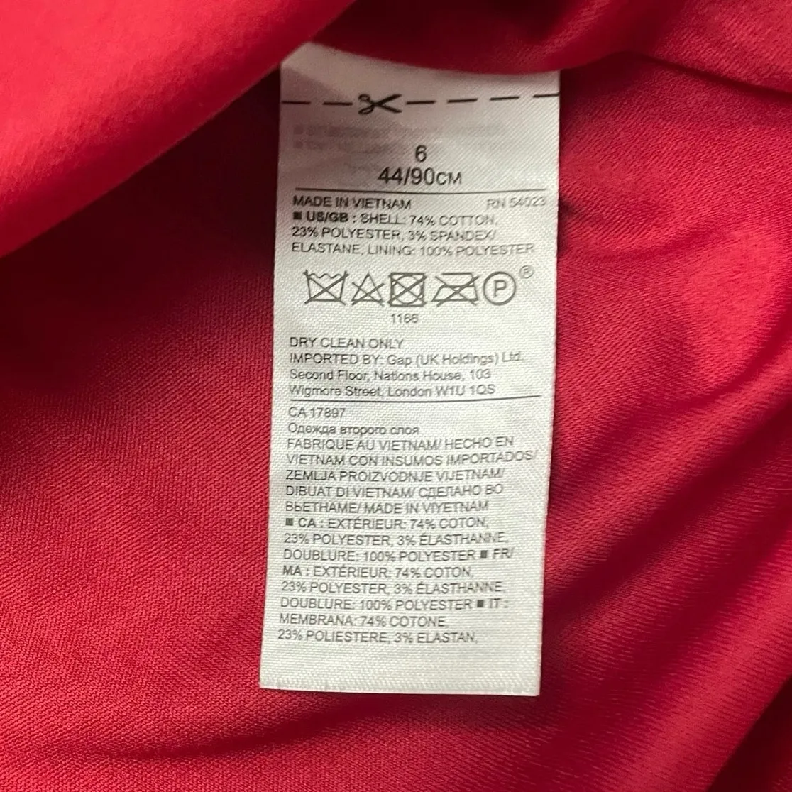 Banana Republic Jacquard Midi Dress Womens 6 Red Tweed‎ Christmas - Image 6