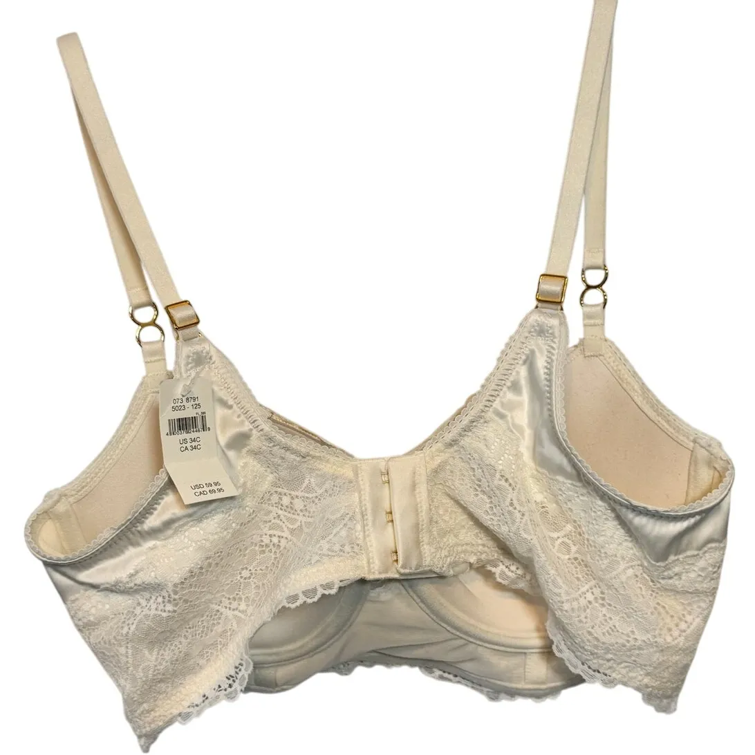 Aerie Womens Balconette Bra 34C Ivory Lace Underwire Full Coverage Padded NWT - Image 2