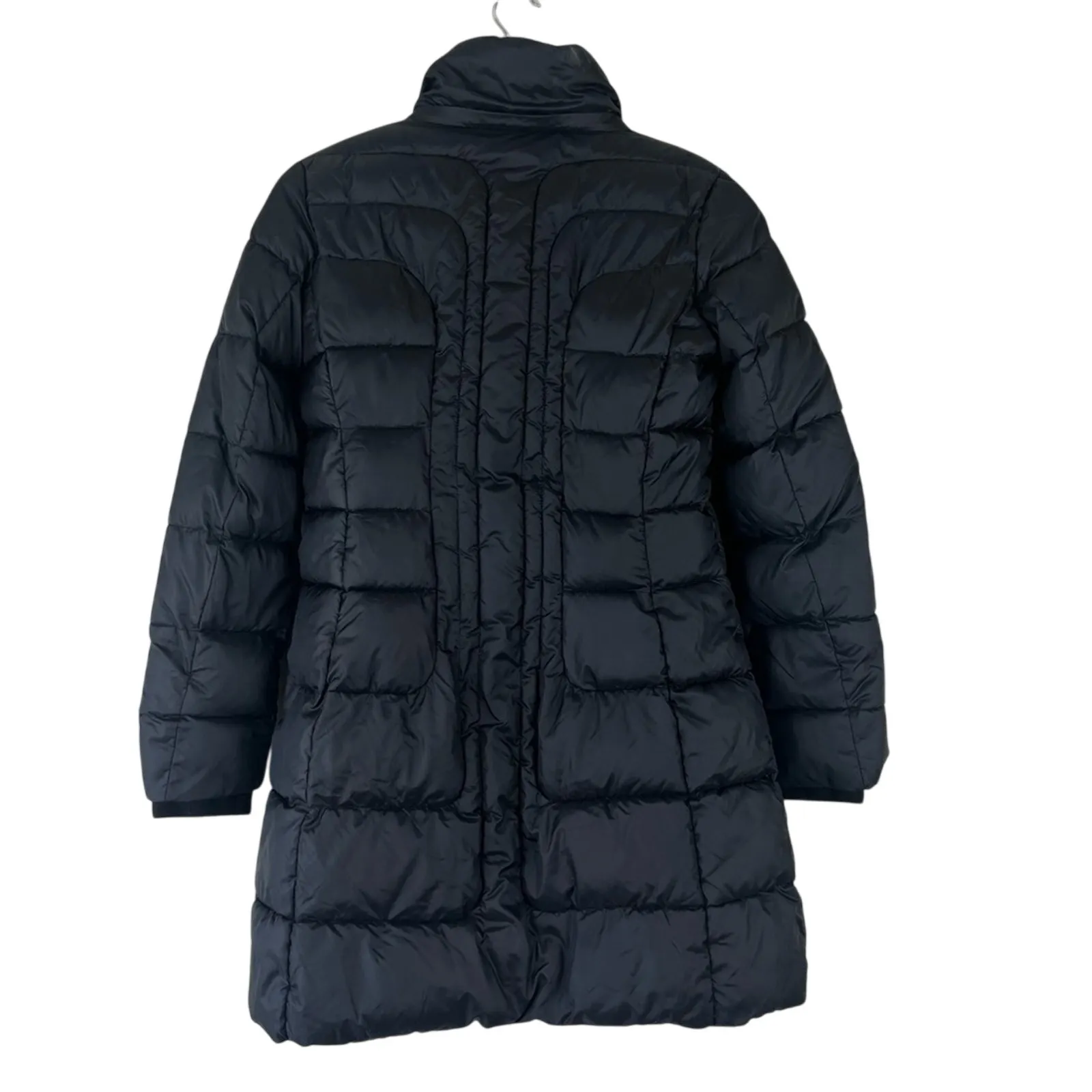 Larry Levine Puffer Coat Womens S Black Sherpa Lined Quilted Zip Up Warm Winter - Image 6