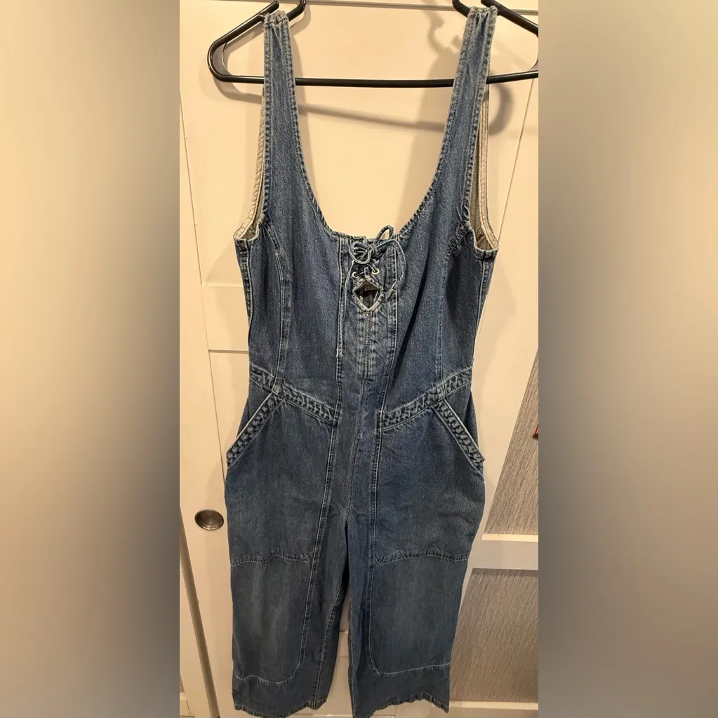 We The Free Blue Denim Amina Jumpsuit size Large, NWOT - Image 16
