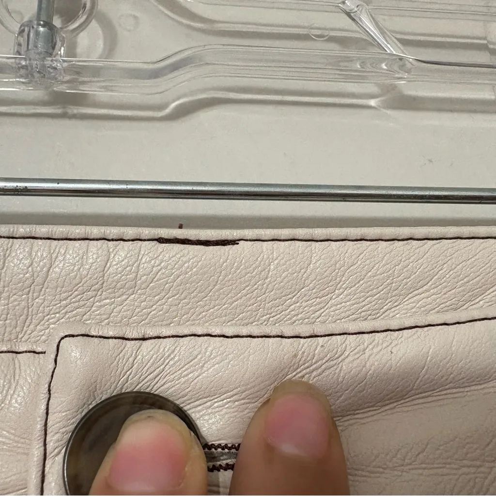 Nanushka Vinni Patchwork Vegan Leather Pants Brown Size XL LuxeTrousers - Image 4